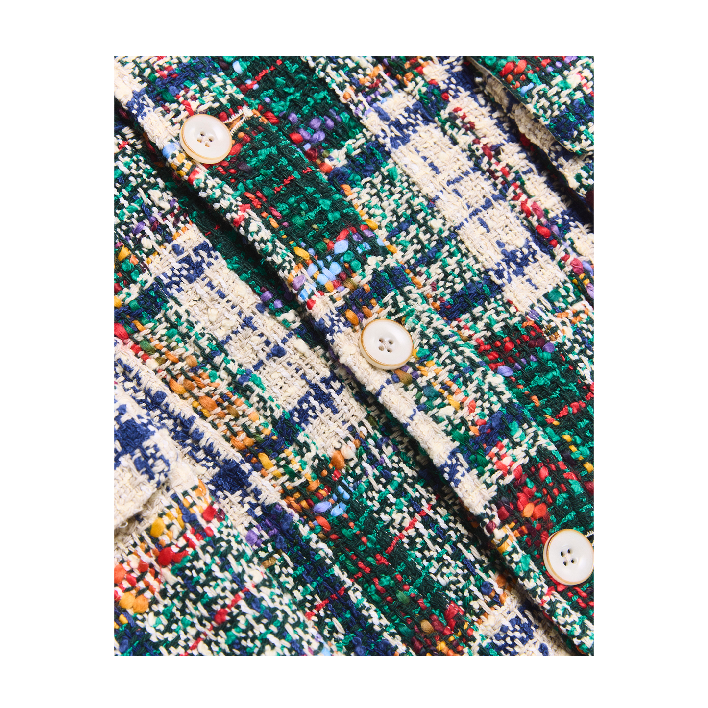 COTTONOPOLIS JACKET MULTI GREEN SS27
