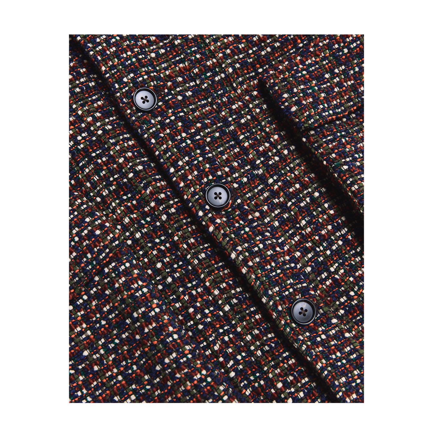 COTTONOPOLIS JACKET MULTI BLUE SS27