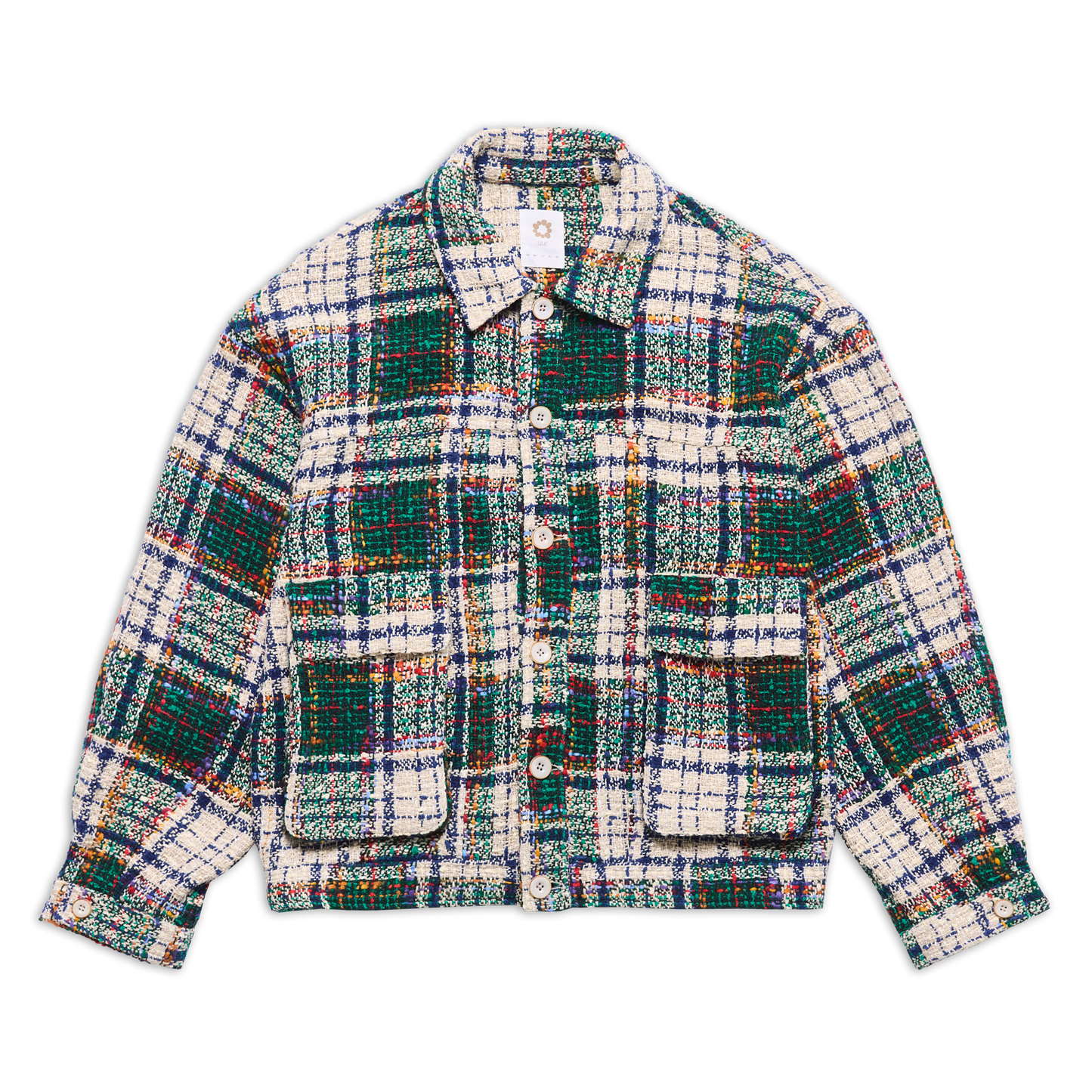 COTTONOPOLIS JACKET MULTI GREEN SS27