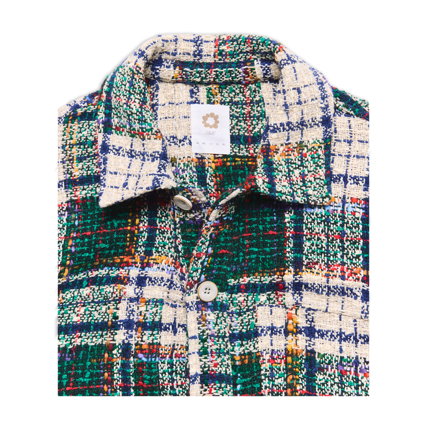 COTTONOPOLIS JACKET MULTI GREEN SS27