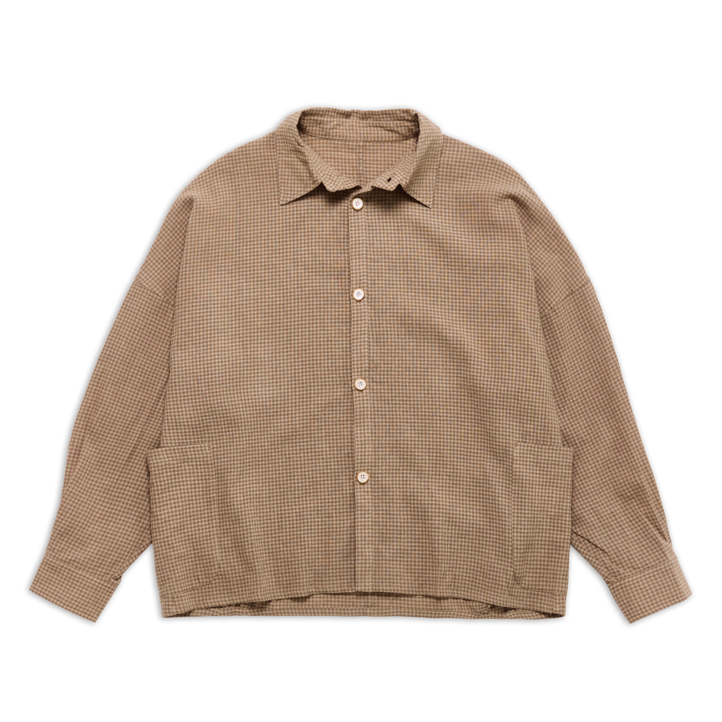 DEANS OVERSHIRT OAT GINGHAM SS27