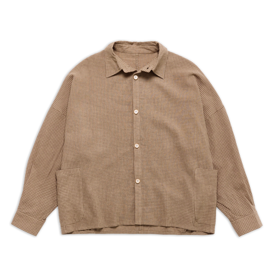 DEANS OVERSHIRT OAT GINGHAM SS27