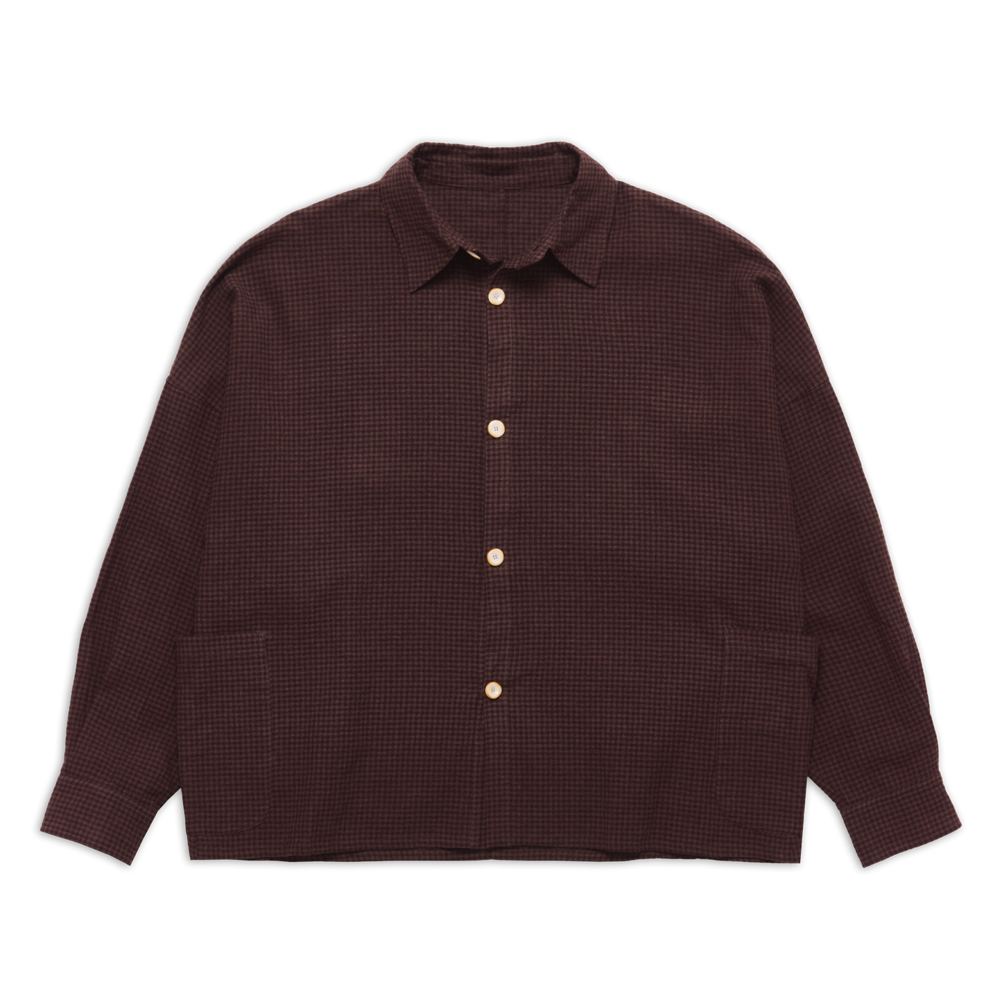 DEANS OVERSHIRT BURGUNDY GINGHAM SS27