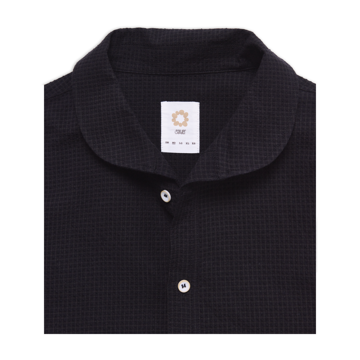 SHAWL SHIRT BLACK SS27