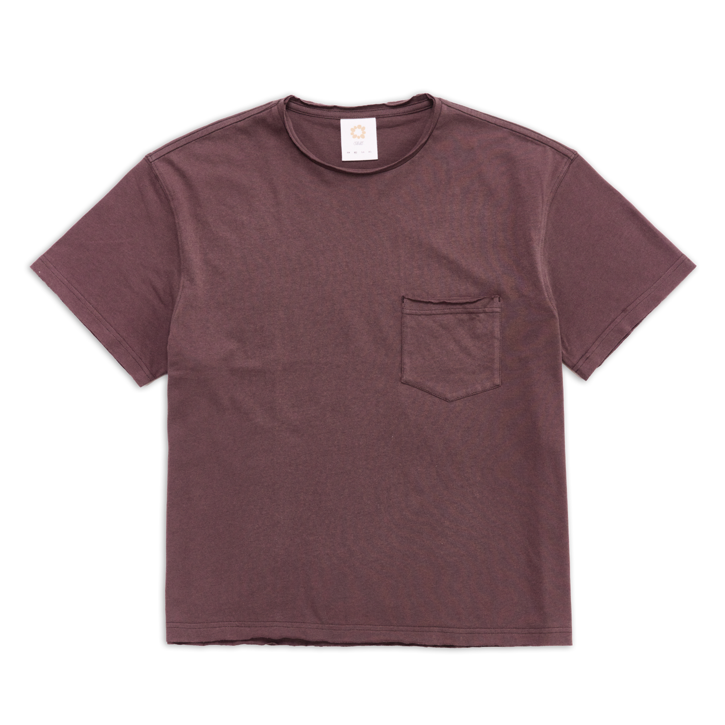 RAW EDGE POCKET TEE CACAO SS27