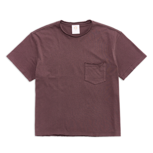 RAW EDGE POCKET TEE CACAO SS27