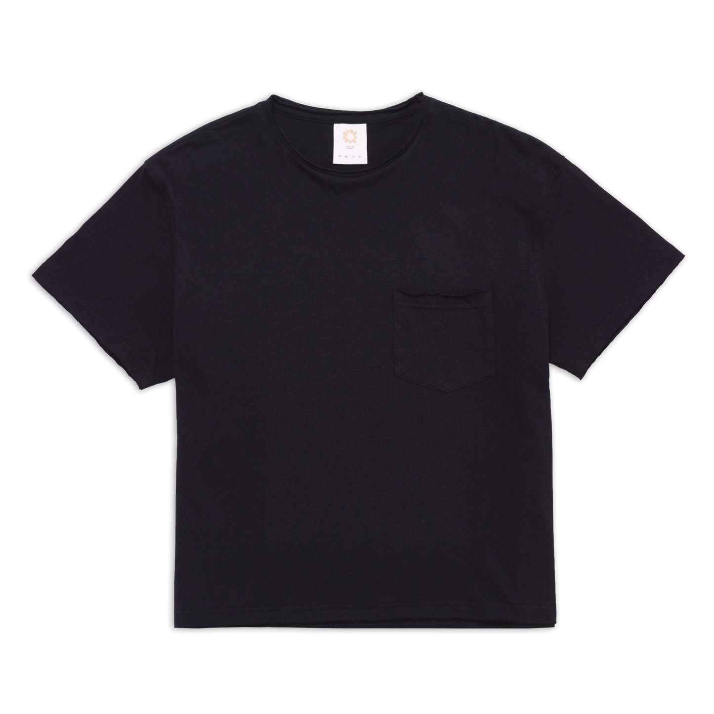 RAW EDGE POCKET TEE BLACK SS27