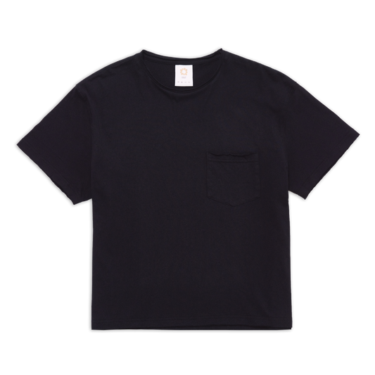 RAW EDGE POCKET TEE BLACK SS27