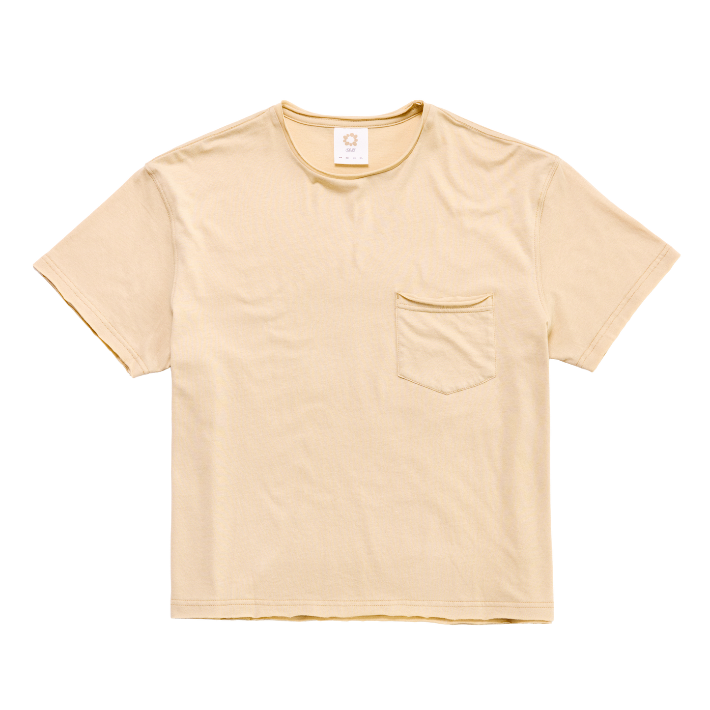RAW EDGE POCKET TEE SAND SS27