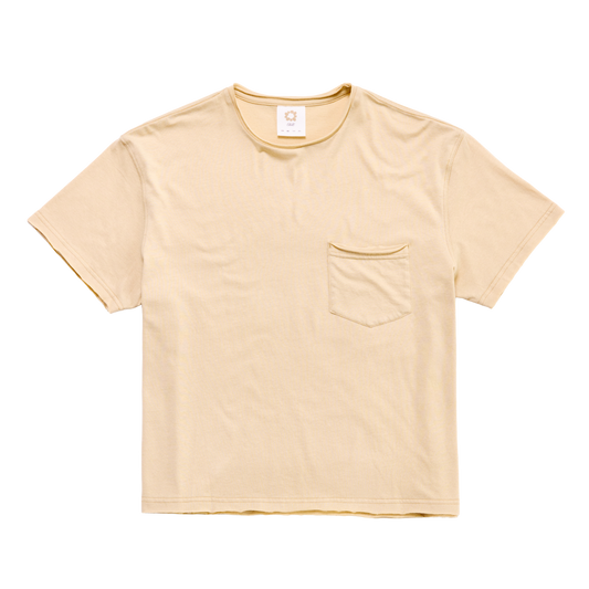 RAW EDGE POCKET TEE SAND SS27
