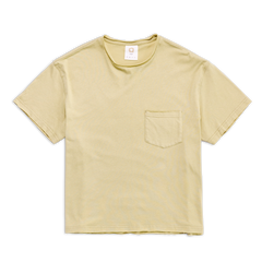 RAW EDGE POCKET TEE LIME SS27
