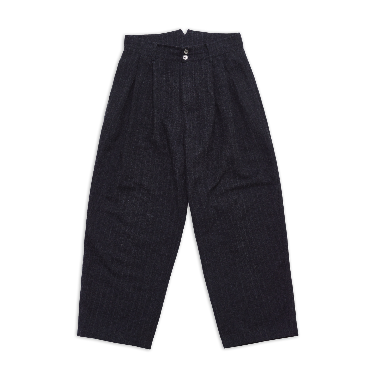 EVERYDAY DOUBLE PLEATED PANT GREY PINSTRIPE SS27