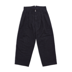 EVERYDAY DOUBLE PLEATED PANT GREY PINSTRIPE SS27