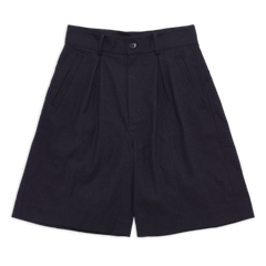 COTTONOPOLIS BALLOON SHORT HERRINGBONE BLACK SS27