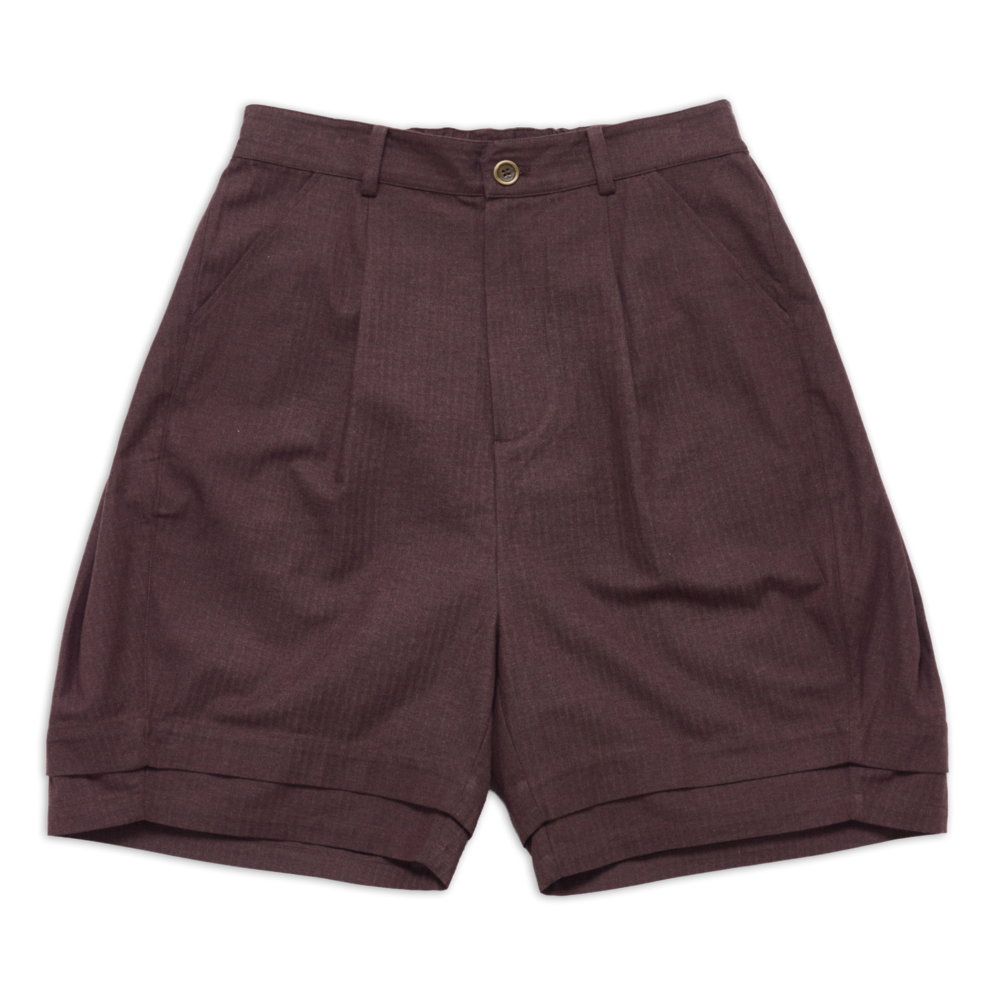 DEANS PLEATED SHORT BURGUNDY SS27