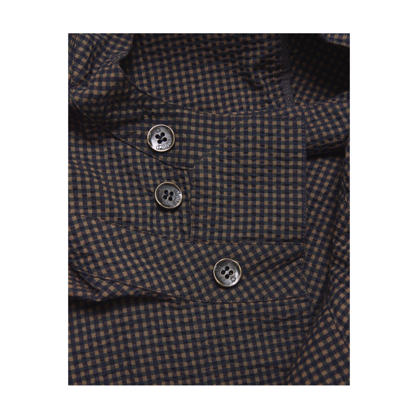 PEVERIL JACKET NAVY GINGHAM SS27