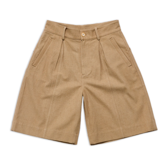 COTTONOPOLIS BALLOON SHORT CAMEL SS27