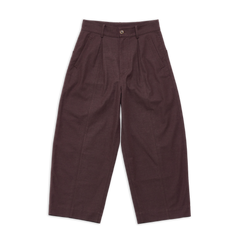 COTTONOPOLIS BALLOON PANT HERRINGBONE BROWN SS27