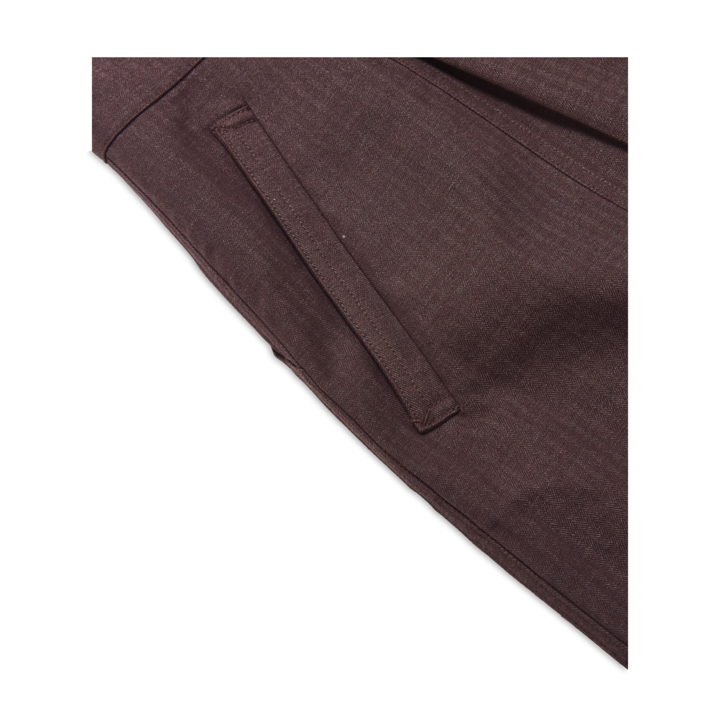 COTTONOPOLIS BALLOON PANT HERRINGBONE BROWN SS27