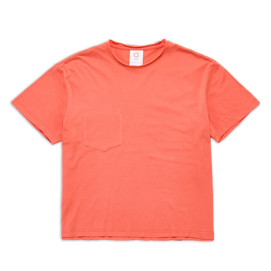 CONTRAST STITCH TEE SALMON SS27