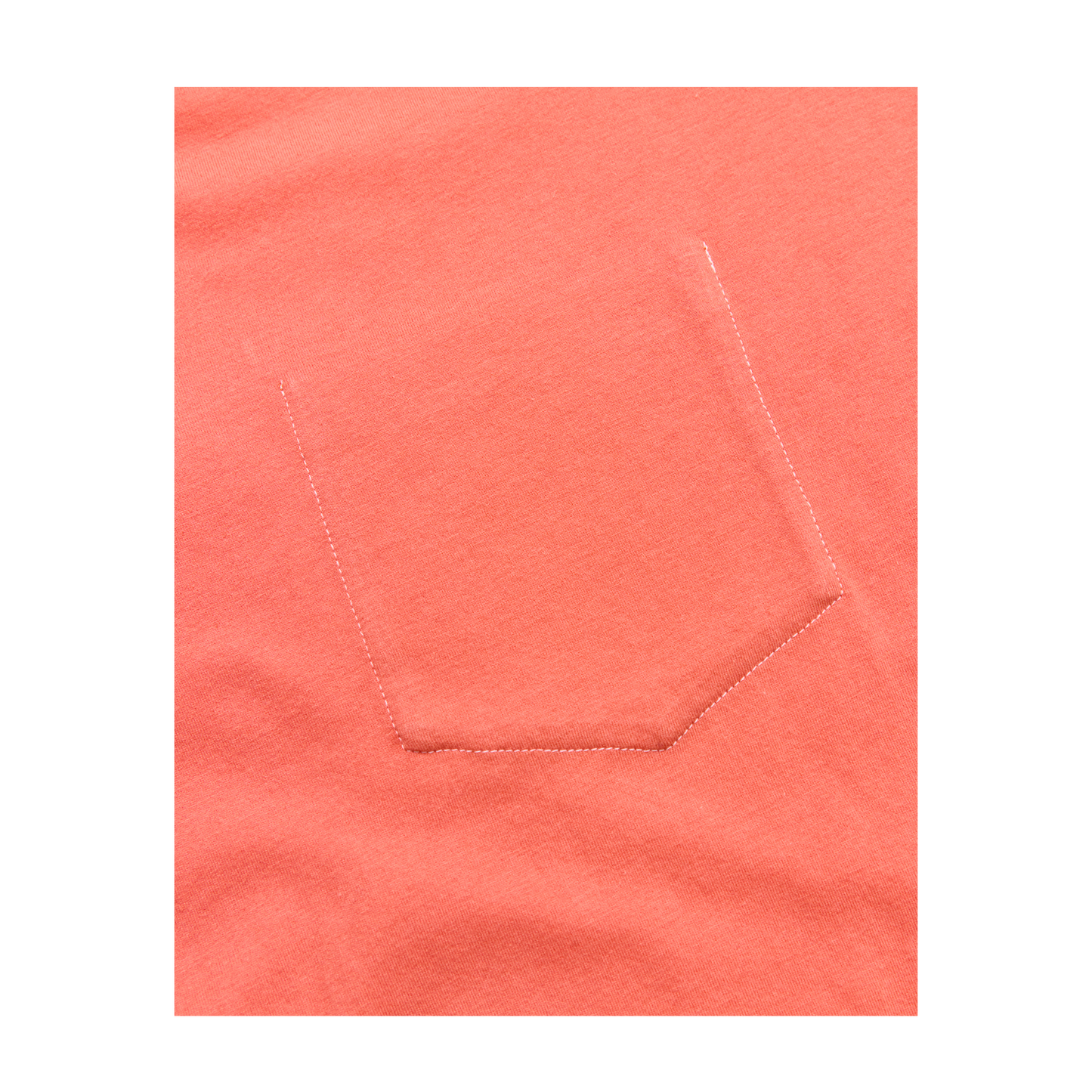 CONTRAST STITCH TEE SALMON SS27