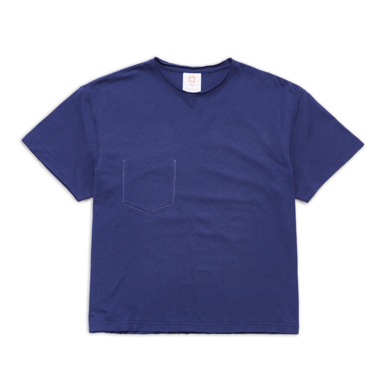 CONTRAST STITCH TEE BLUE SS27