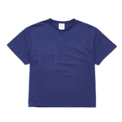 CONTRAST STITCH TEE BLUE SS27