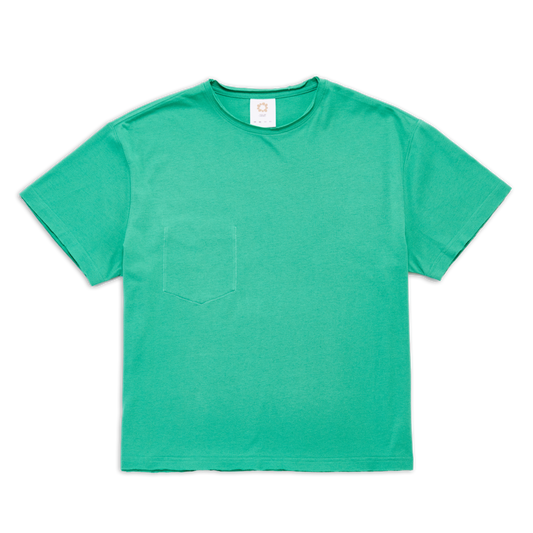 CONTRAST STITCH TEE TEAL SS27