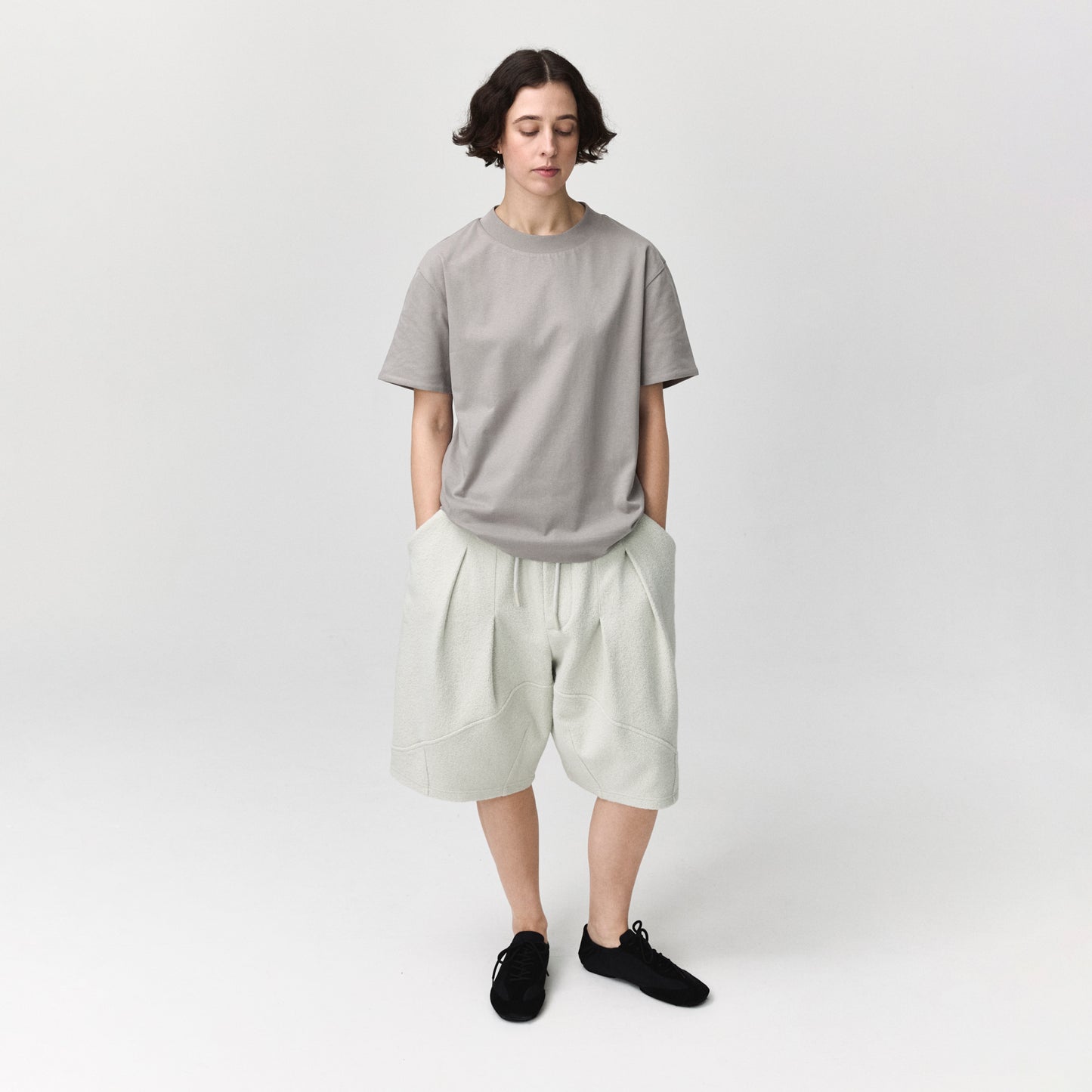 Reversible Tee Grey/Beige