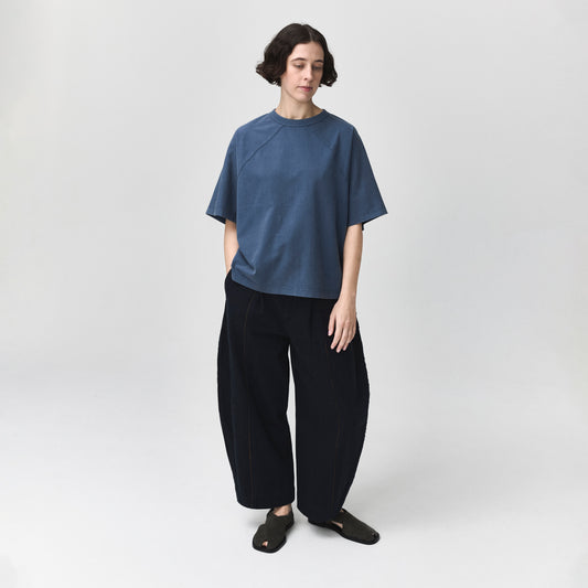 Narrow Raglan Tee Washed Blue