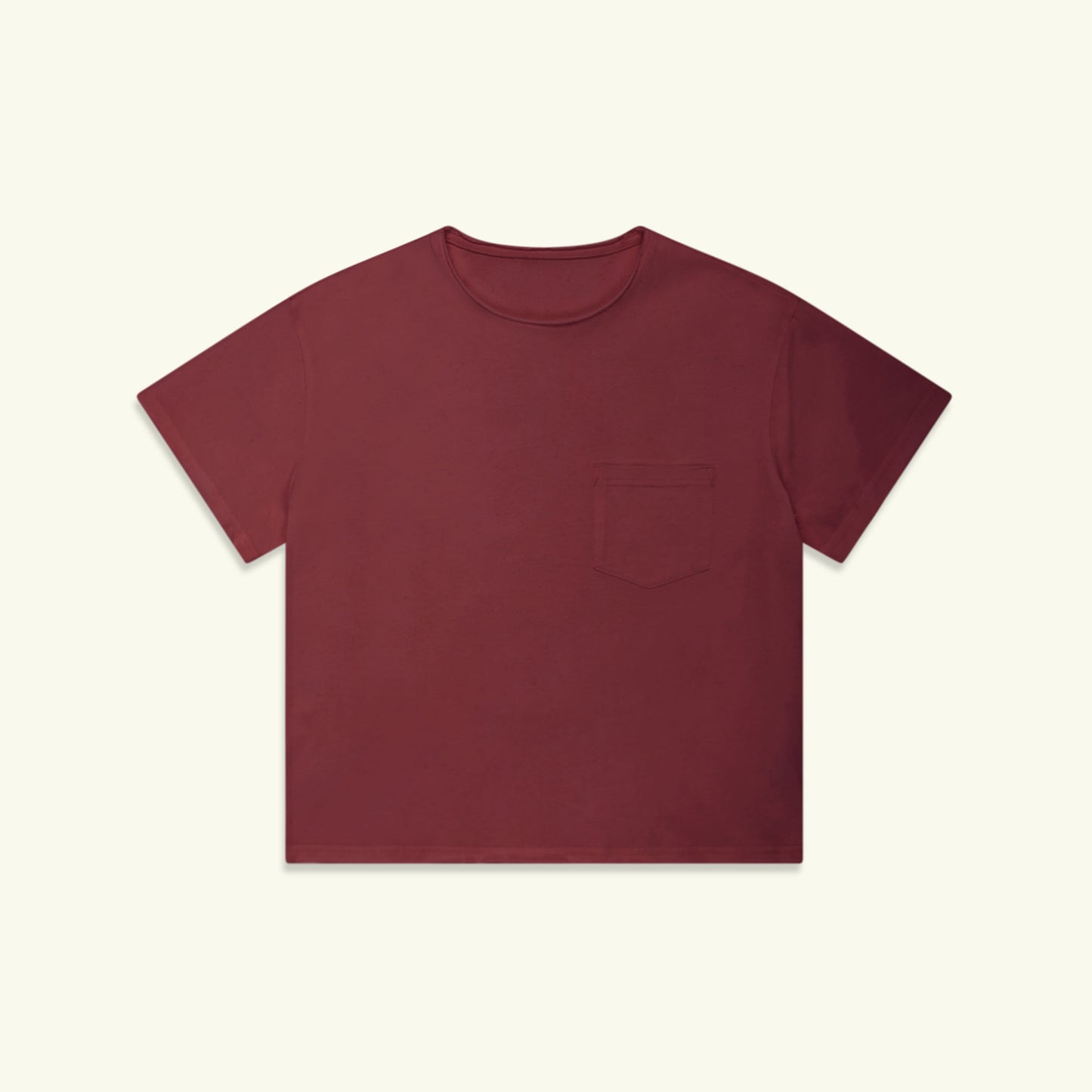 Raw Edge Tee (Wine)