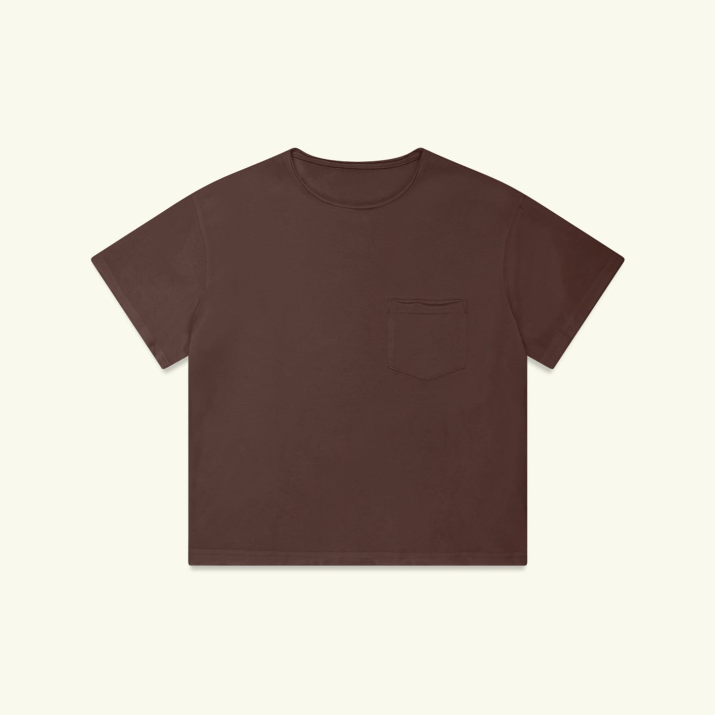 Raw Edge Tee (Brown)