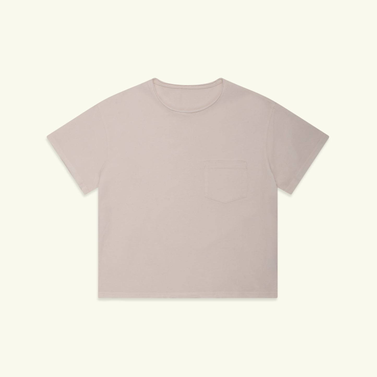 Raw Edge Tee (White)