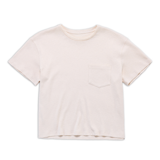 RAW EDGE POCKET TEE SCOUR NATURAL MAHSS27