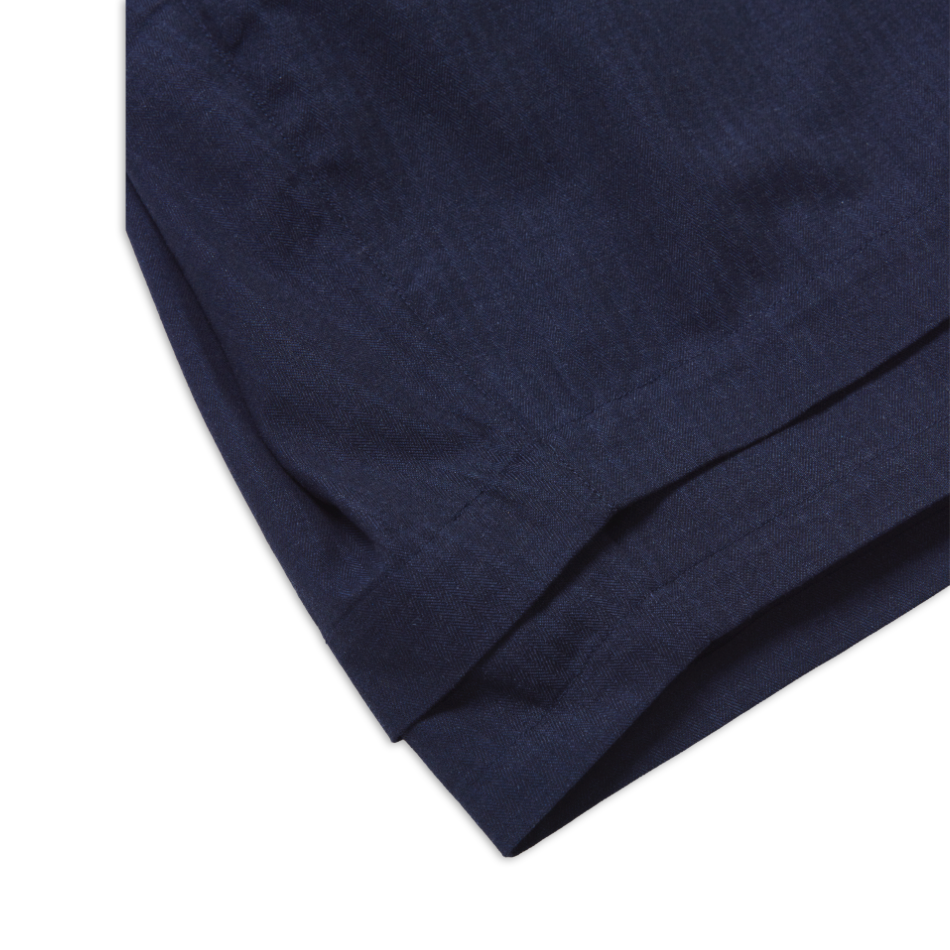 DEANS PLEATED SHORT NAVY SS27