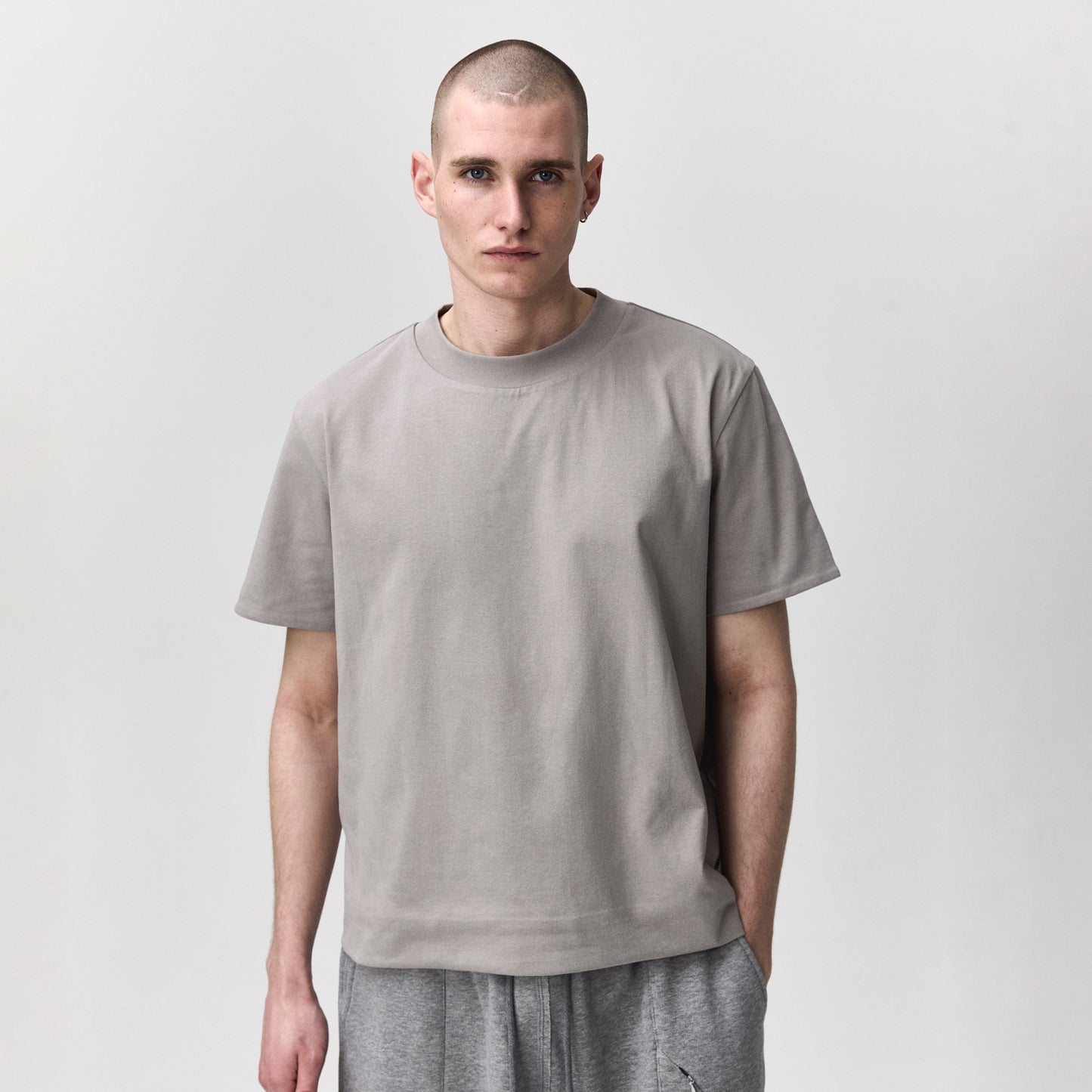 Reversible Tee Grey/Beige